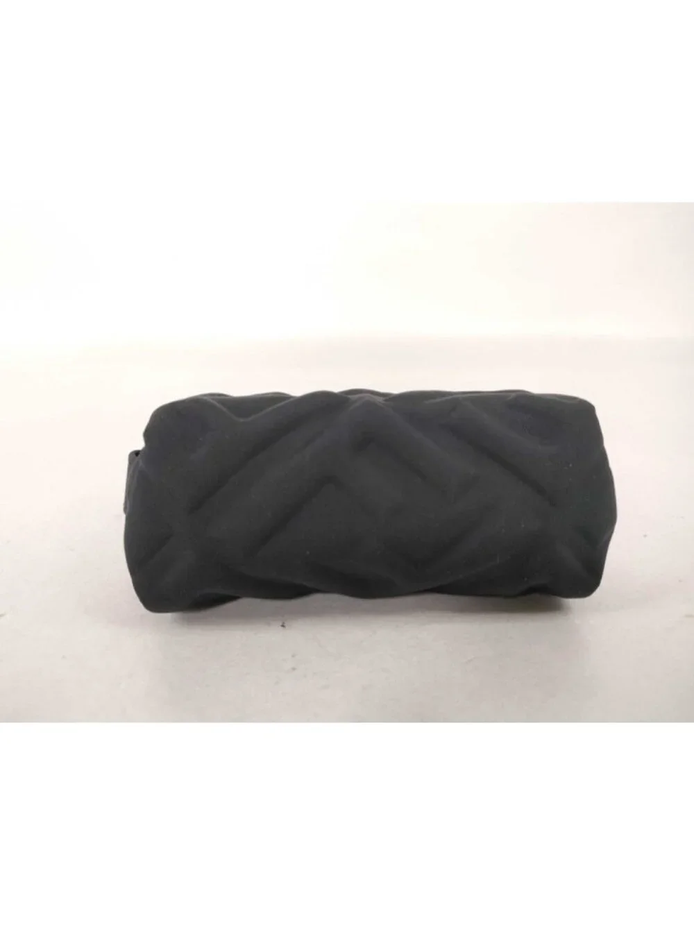 Fendi Pouch Makeuppouch Black Canvas FF Embossed Gold